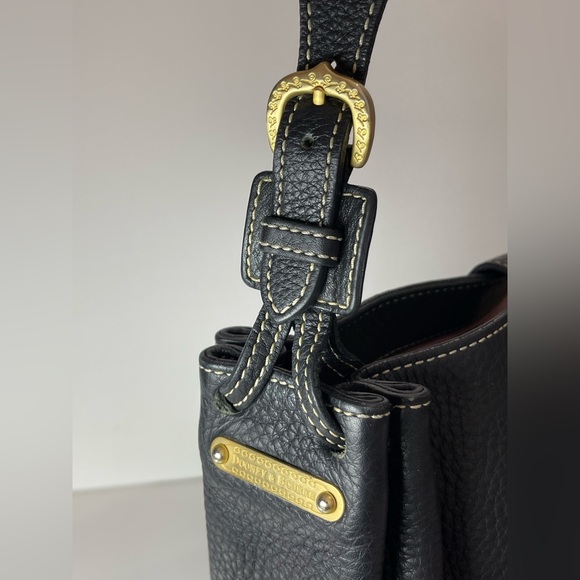 Dooney & Bourke Marchesa black pebbled leather medium gathered bag - Picture 7 of 15